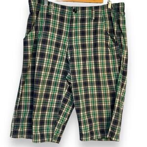 Avirex Plaid Shorts Men's 34 Multicolor Pockets Academia Outdoor Preppy Grunge